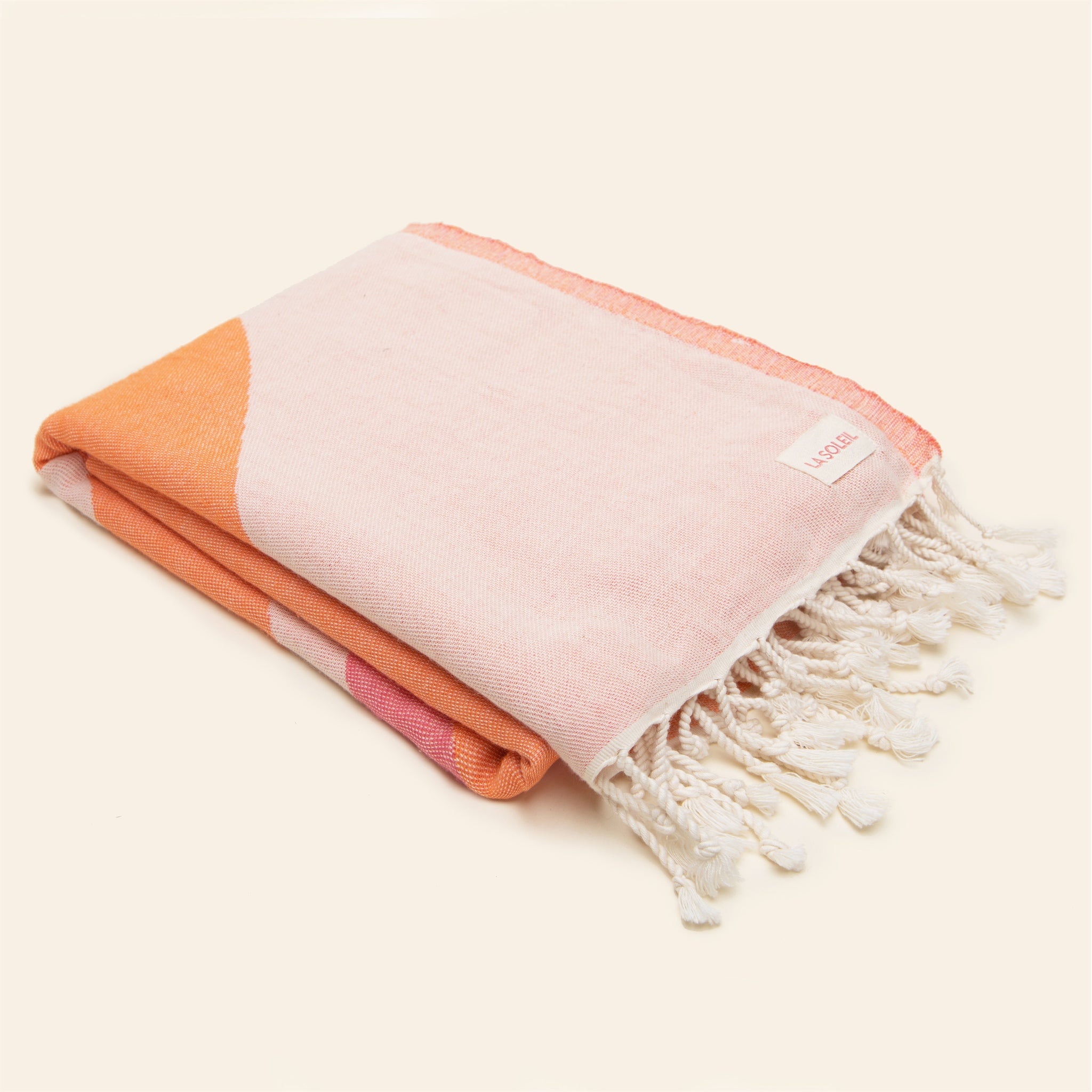 Saint-Tropez Rose & Orange Beach Towel