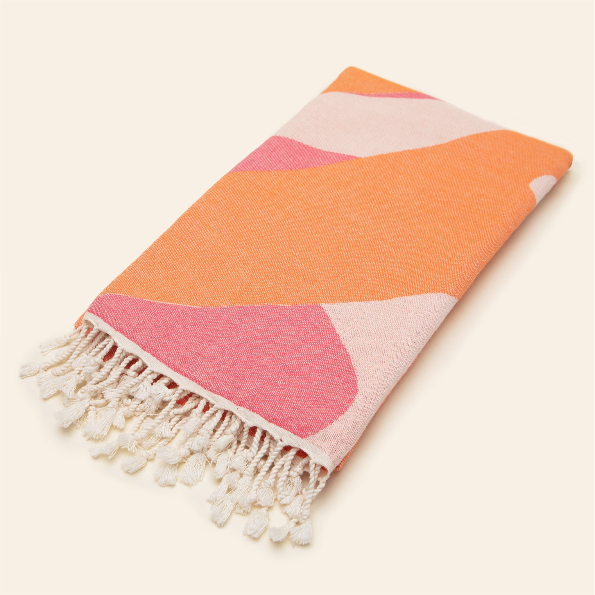 Saint-Tropez Rose & Orange Beach Towel