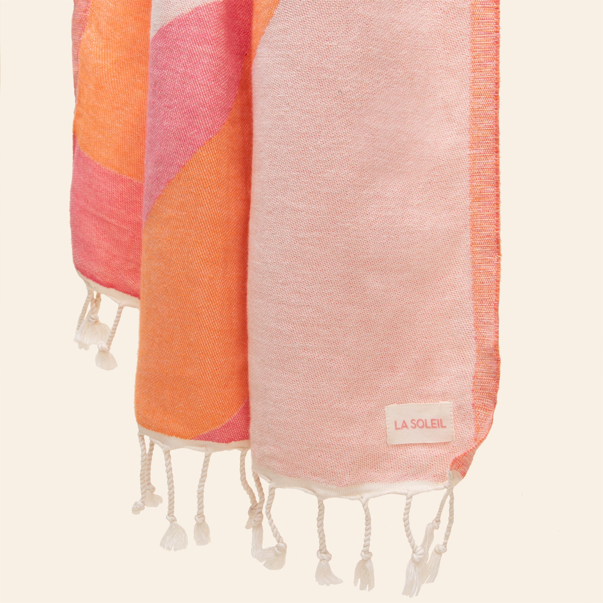 Saint-Tropez Rose & Orange Beach Towel