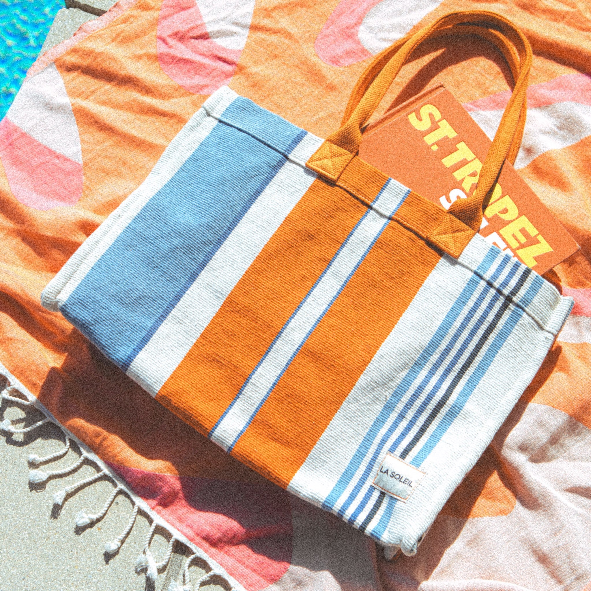 Saint-Tropez Rose & Orange Beach Towel